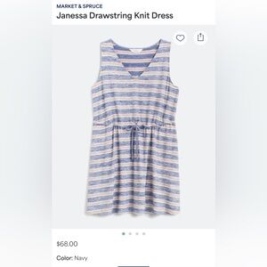 Market & Spruce Navy and White Striped Dress